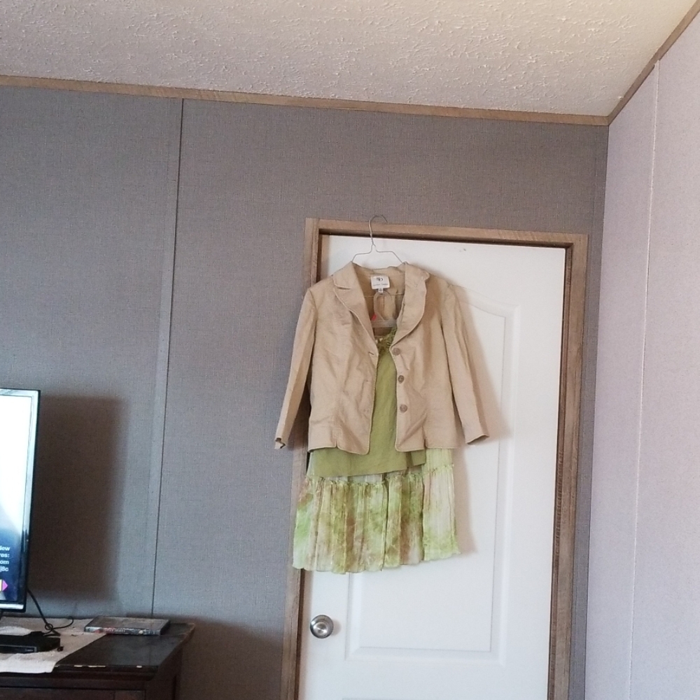 Skirt shirt jacket set